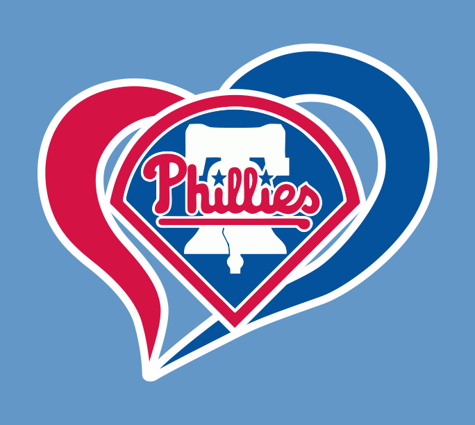 Philadel Phillies Heart Logo vinyl decal